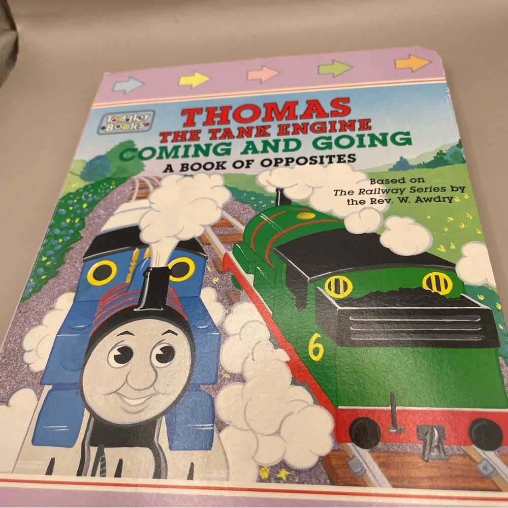 Vintage Thomas the train take along box of 4 board books for your toddler.